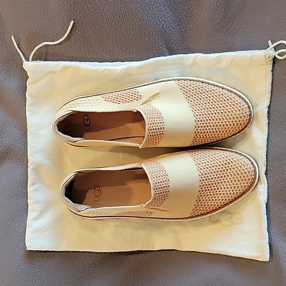 Ugg size 6.5 sneakers Loafer casual shoes tan women's brown lot of Two - Picture 5 of 11